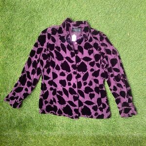 Vintage Silk Chiffon and Velvet 90s shirt